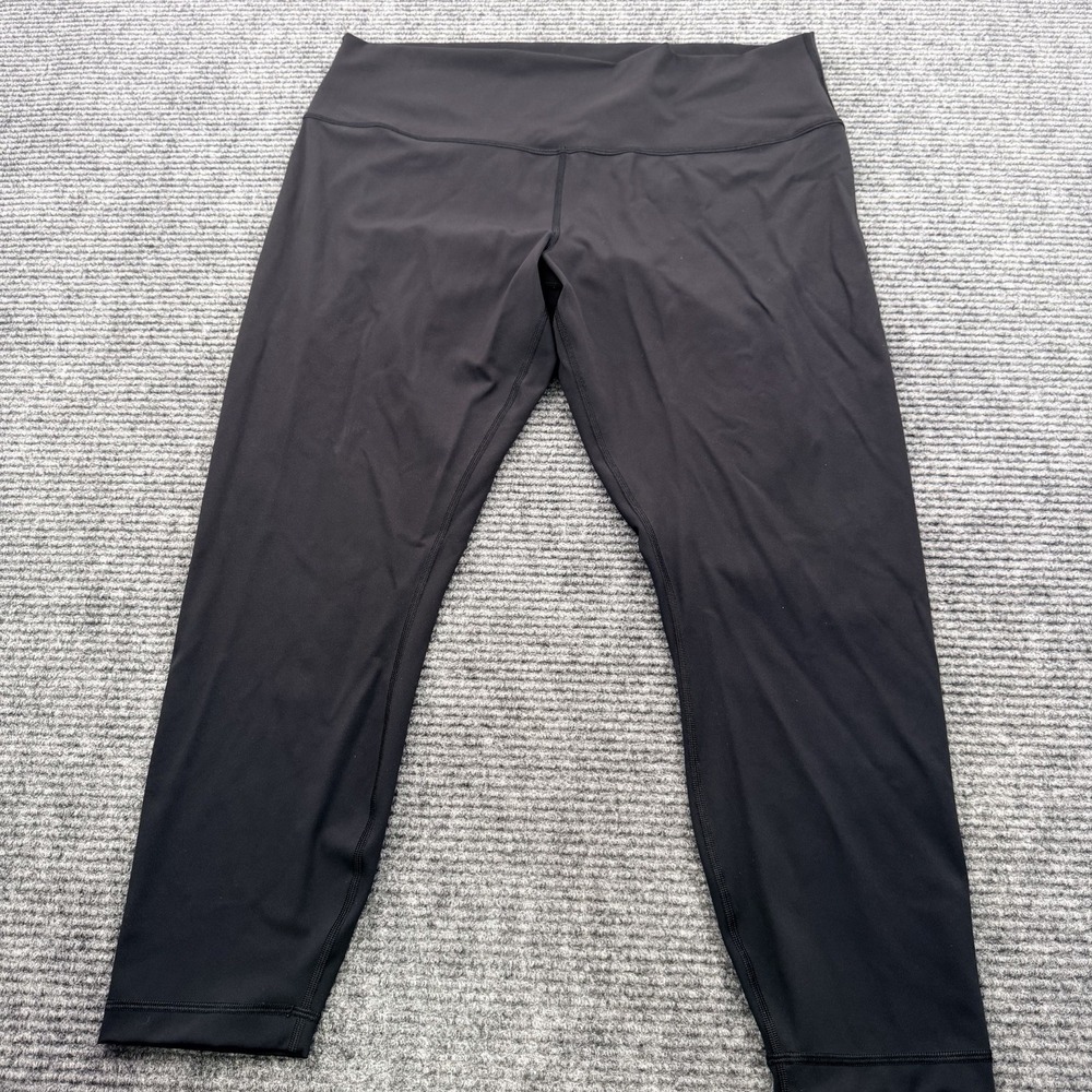 Lululemon Leggings Women's Size 18 Black High Rise 7/8 Ankle Yoga Pants LW5BPAS